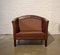 Club chair vintage in pelle, Danimarca, anni '60, Immagine 5
