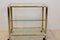 Vintage Brass and Glass Bar Cart, 1970s 10
