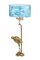Light Blue Fauna Heron Table Lamp from Brass Brothers 1