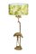 Fauna Heron Table Lamp in Light Green from Brass Brothers 1
