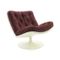 Mid-Century White Resin Shell Lounge Chair, 1960s 1