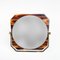 Italian Brass & Tortoise Acrylic Glass Table Mirror, 1970s 1