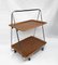Faux Wood & Chrome Folding Bar Cart from Robex, 1970s 1