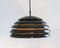 Black Pearl Deckenlampe aus Aluminium, 1950er 2