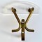 Italian Acrylic Glass & Brass Hooks, 1950s, Set of 4, Image 8