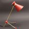 Red French Adjustable Brass Table or Wall Lamp, 1950s 1