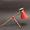 Red French Adjustable Brass Table or Wall Lamp, 1950s 9