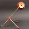 Red French Adjustable Brass Table or Wall Lamp, 1950s 10