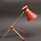 Red French Adjustable Brass Table or Wall Lamp, 1950s, Image 11