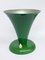 Konische grün lackierte Tischlampe von Stilnovo, 1950er 1