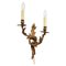 French Rococo Style Cast Brass Wall Sconce, 1970s, Image 1
