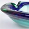 Italian Green and Blue Heart Glass Bowl or Ashtray, 1960s, Image 3