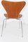 Modell 3107 Stuhl mit Sitz aus Teak von Arne Jacobsen für Fritz Hansen, 1970er 3