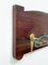Appendiabiti da parete Art Déco in legno con ganci in ottone e vetro di Fontana Arte, Immagine 17