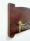 Art Deco Wood Wall Hanger with Brass & Glass Hooks from Fontana Arte 17