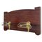 Art Deco Wood Wall Hanger with Brass & Glass Hooks from Fontana Arte, Image 11