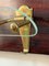 Art Deco Wood Wall Hanger with Brass & Glass Hooks from Fontana Arte 16