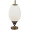 Mid-Century Italian Brass & Opaline Glass Egg Table Lamp, 1960s 1