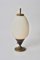 Eiförmige italienische Mid-Century Tischlampe aus Messing & Opalglas, 1960er 3