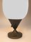 Mid-Century Italian Brass & Opaline Glass Egg Table Lamp, 1960s 5