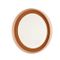 Round Mid-Century Italian Lacquered Wood and Fabric Mirror, 1970s, Image 9