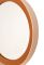 Round Mid-Century Italian Lacquered Wood and Fabric Mirror, 1970s 2