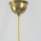 Opaline Glass & Brass Ceiling Lamp, 1950s, Image 6