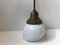 Lampe à Suspension Vintage Abat-Jour en Forme d'Haricot en Opaline, 1930s 5