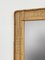 Rechteckiger Spiegel mit Rahmen aus Bambus & Korbgeflecht, 1970er 2