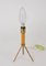 Italian Lacquered Metal & Brass Tripod Table Lamp, 1950s, Image 4