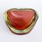 Italienischer Aschenbecher aus mehrschichtigem bernsteinfarbenem Muranoglas von Flavio Poli, 1960er 8