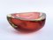 Italian Amber Murano Submerged Glass Ashtray by Flavio Poli, 1960s 1