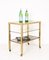 Gold-Plated Brass and Smoked Glass Bar Cart, 1970s 2