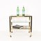 Gold-Plated Brass and Smoked Glass Bar Cart, 1970s 5