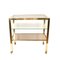 Gold-Plated Brass and Smoked Glass Bar Cart, 1970s 6