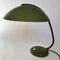 Lámpara de escritorio alemana Bauhaus de metal verde, años 30, Imagen 1