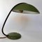 Lámpara de escritorio alemana Bauhaus de metal verde, años 30, Imagen 8