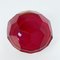 Cenicero italiano de cristal de Murano facetado rojo de Flavio Poli, años 50, Imagen 2