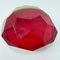 Cenicero italiano de cristal de Murano facetado rojo de Flavio Poli, años 50, Imagen 5