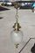 Mid-Century Modern Brass & Satin Glass Lantern from Lumi 9