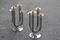 Silver and Gold Metal Candelabra, 1970s, Set of 2 5