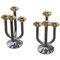 Silver and Gold Metal Candelabra, 1970s, Set of 2 1