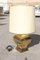 Französische Tischlampe mit Messingkuppel von Maison Jansen, 1970er 5