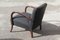 Italian Black and Brown Armchair, 1950s 3