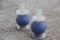 Italian Blue Murano Glass Ball Candleholders from Cenedese, 1960s, Set of 2 4