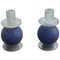 Italian Blue Murano Glass Ball Candleholders from Cenedese, 1960s, Set of 2 1