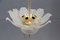 Murano Glass and Gold-Plated Floral Pendant Lamp, 1970s 3