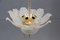 Murano Glass and Gold-Plated Floral Pendant Lamp, 1970s, Image 3