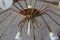 Mid-Century Brass and White Glass Chandelier in the Style of Stilnovo, Image 14