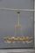 Mid-Century Brass and Opaline Glass Chandelier, 1950s, Image 12
